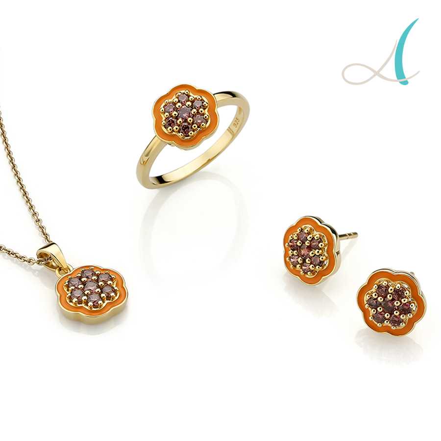 flower enamel ruby jewelry manufacturers