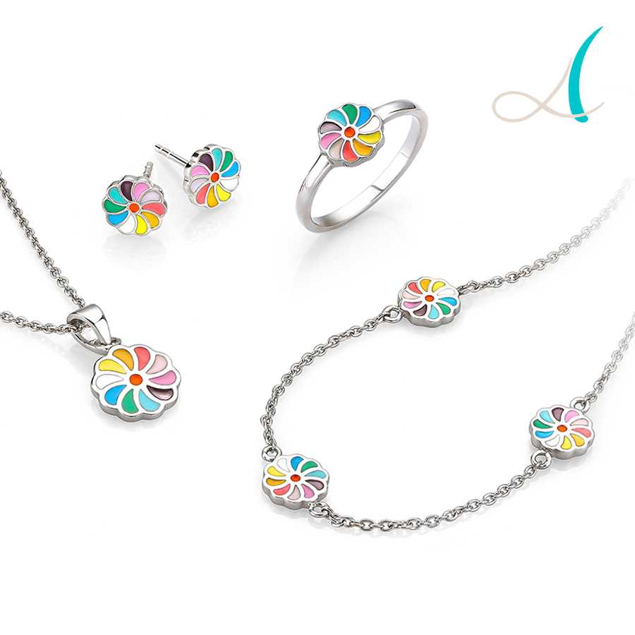 colorful flower enamel jewelry manufacturers